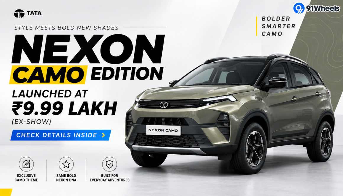 Tata Nexon CAMO Edition Launched At Rs. 9.99 Lakh: Check Details Inside